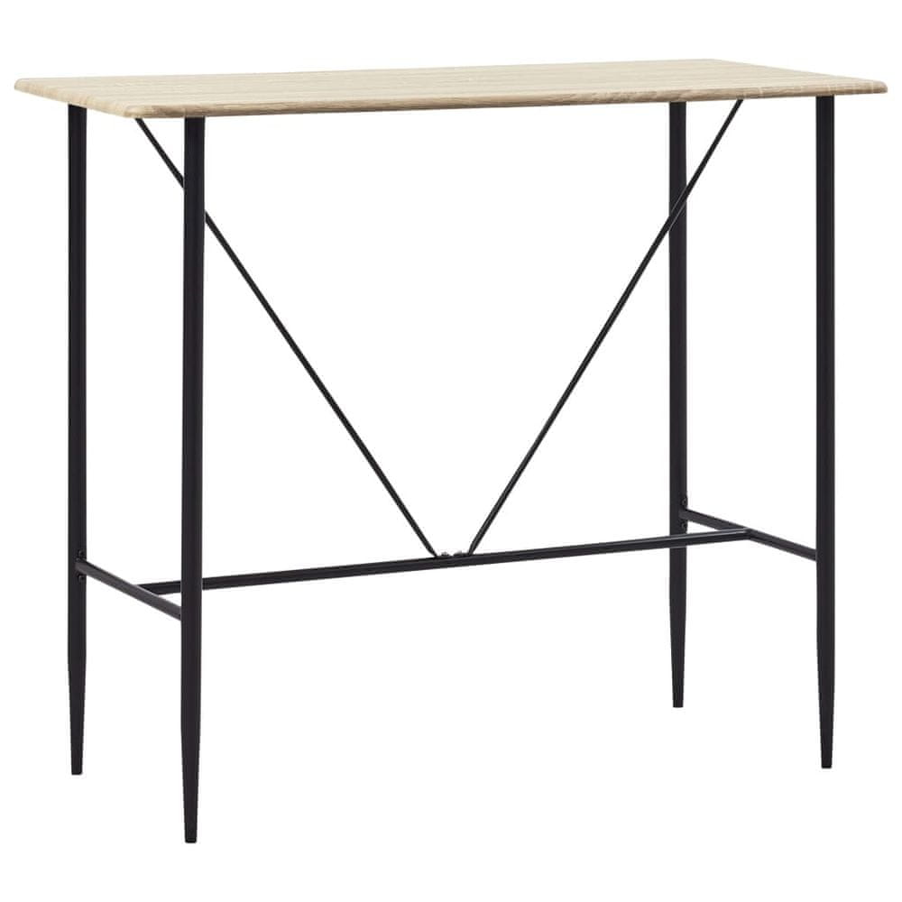 Petromila vidaXL Barový stôl farba dubu 120x60x110 cm MDF